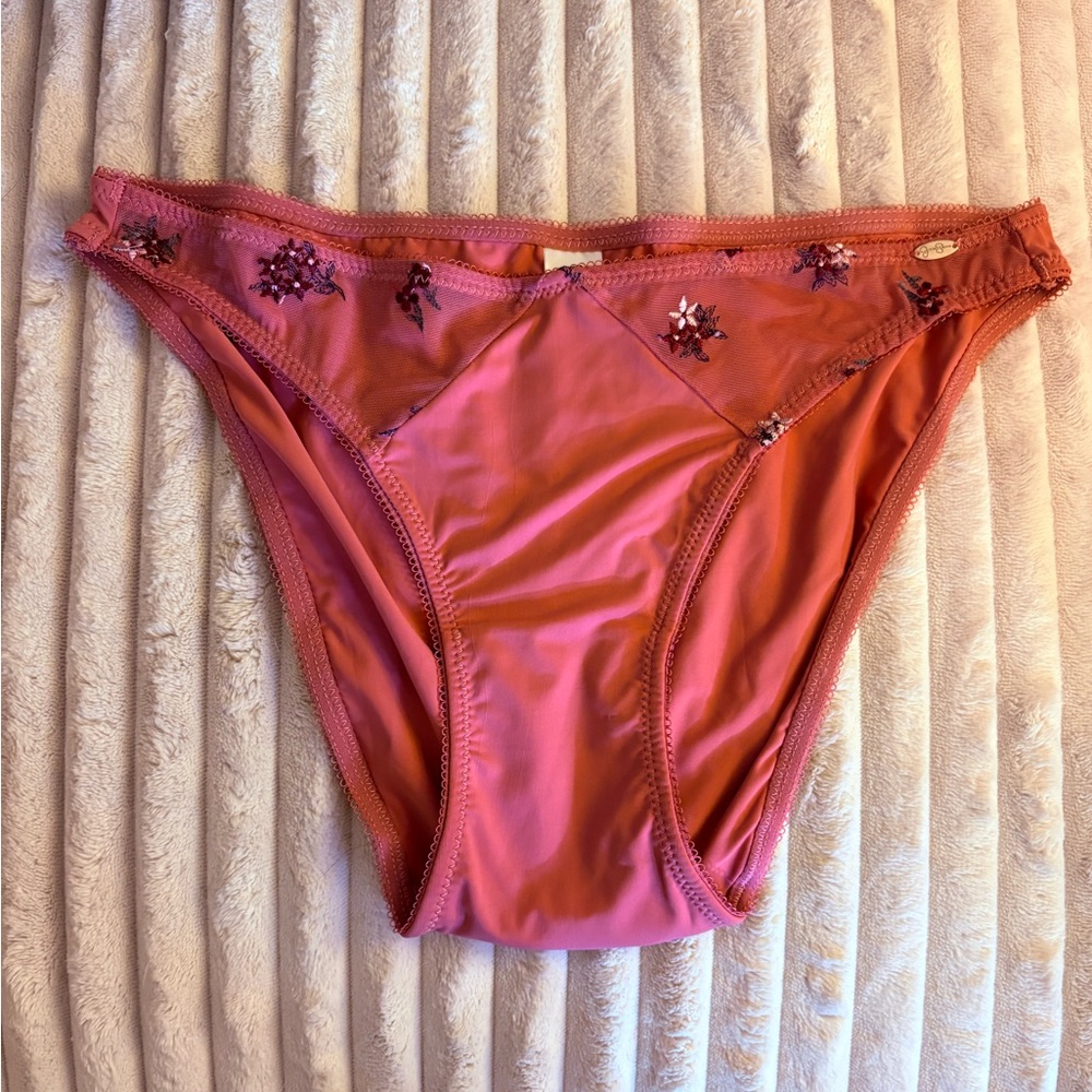 Jessica Simpson Pink Embroidered Panties